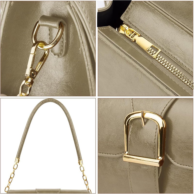 Gosect Shoulder Bag for Women, Cute Soft PU Leather Small Crossbody Purses Handbags, Trendy Underarm Bag Tote Purses for Women - Image 5